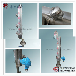UHC-517C   Stainless steel tube turnable flange connection Magnetical level gauge [CHENGFENG FLOWMETER]  alarm switch 4-20mA out put Chinese professional manufacture